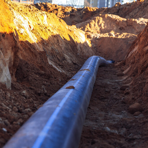 main water line in the ground